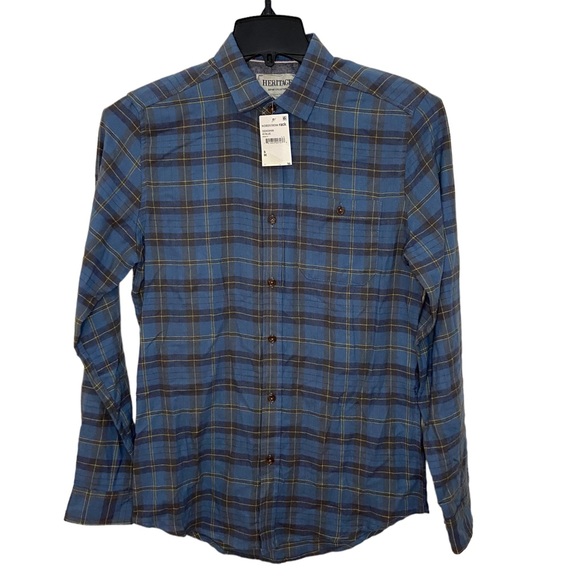 Heritage Report Collection Buffalo Check Woven Shirt S New With Tags - Picture 1 of 7
